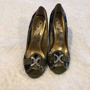 Naught Monkey Peep Toe Heels